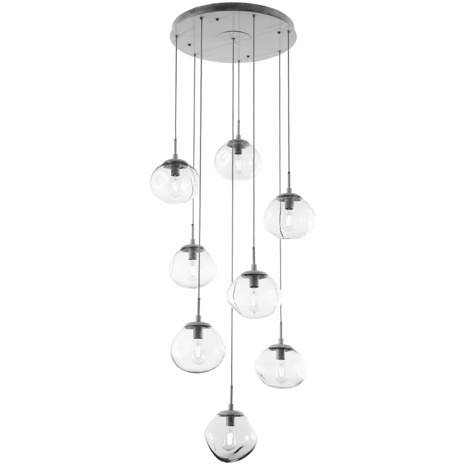 Hammerton Studio - Nebula Nova Round Multi-Port, 8-Light - CHB0064-08-BS-A-C01-E2 | Montreal Lighting & Hardware