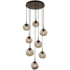 Hammerton Studio - Nebula Nova Round Multi-Port, 8-Light - CHB0064-08-BS-A-C01-E2 | Montreal Lighting & Hardware