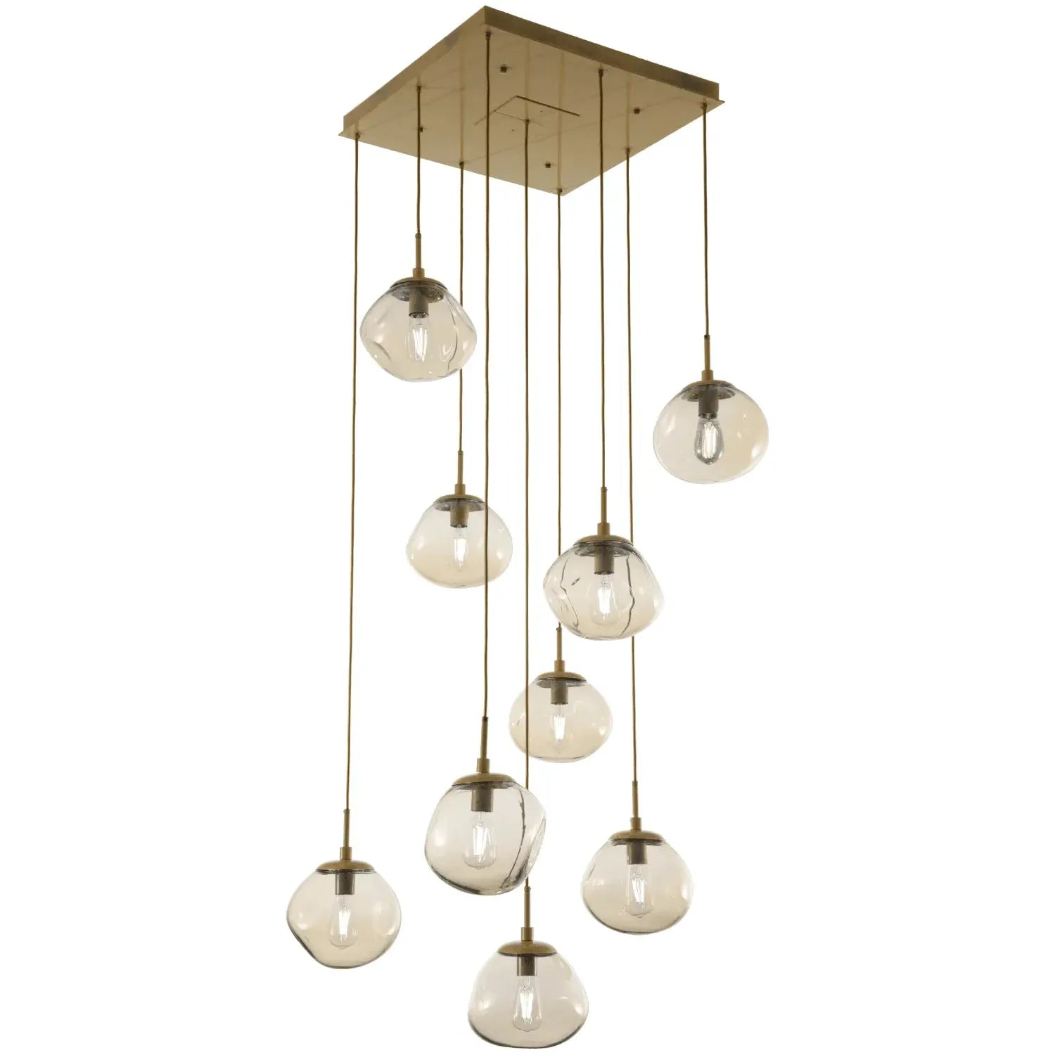 Hammerton Studio - Nebula Nova Square Multi-Port, 9-Light - CHB0064-09-BS-A-C01-E2 | Montreal Lighting & Hardware