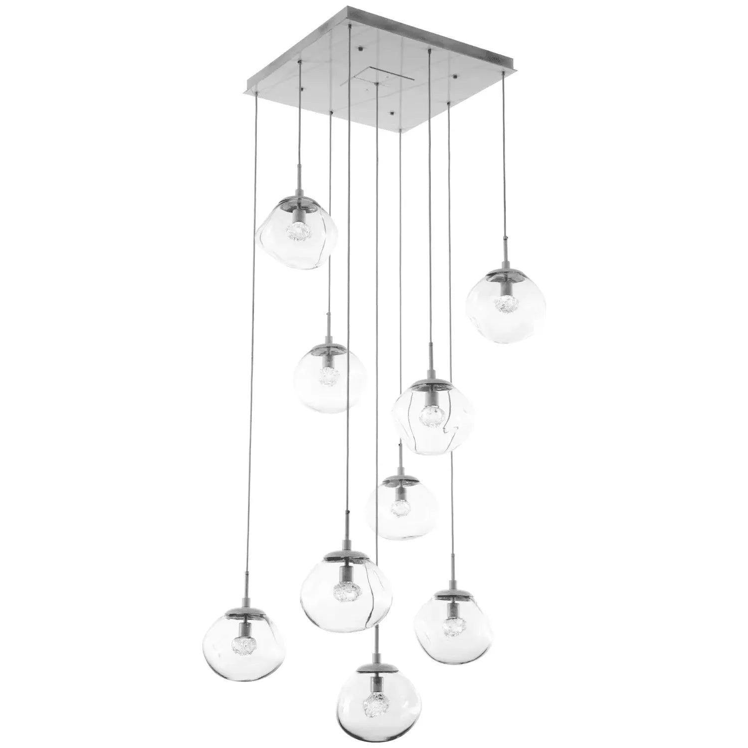Hammerton Studio - Nebula Nova Square Multi-Port, 9-Light - CHB0068-09-BS-FC-C01-L1 | Montreal Lighting & Hardware