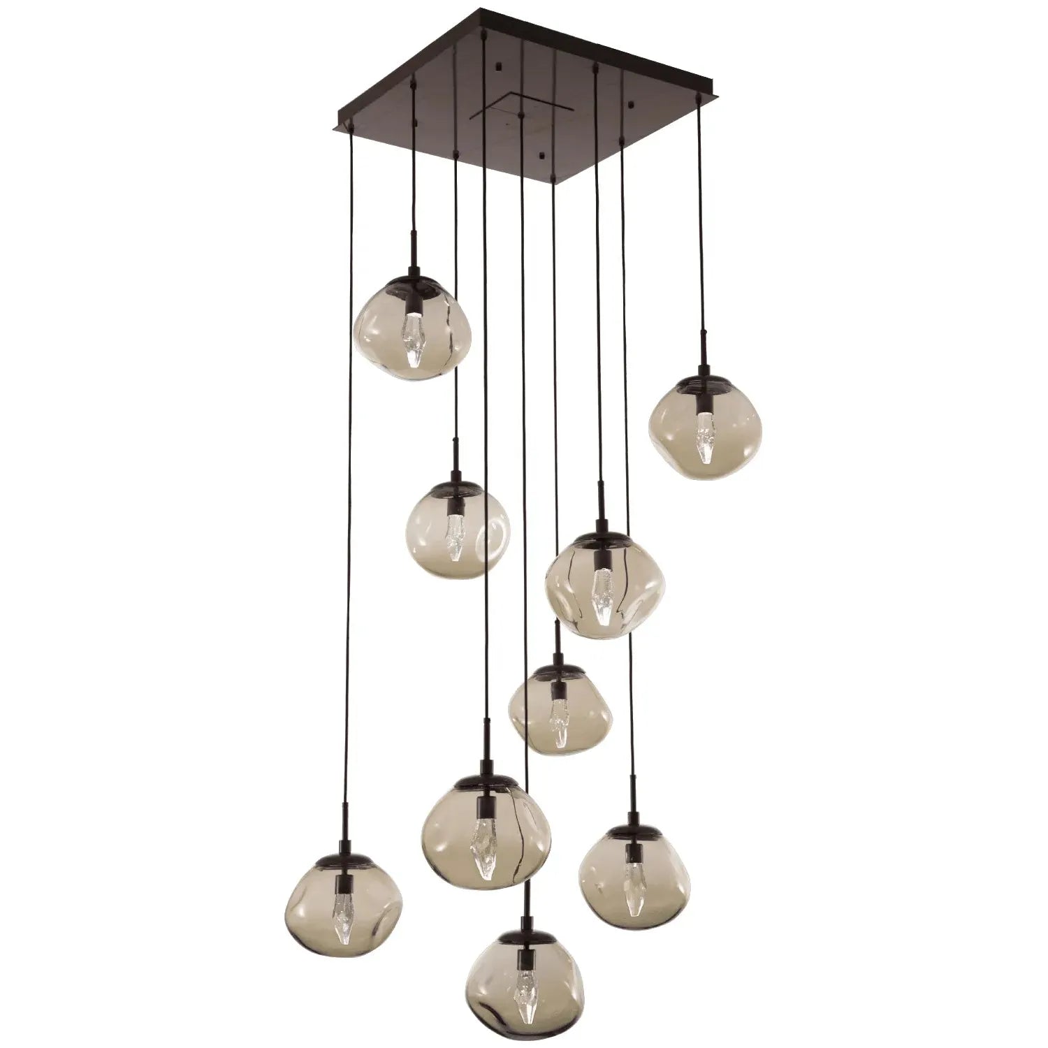 Hammerton Studio - Nebula Nova Square Multi-Port, 9-Light - CHB0068-09-BS-FC-C01-L1 | Montreal Lighting & Hardware