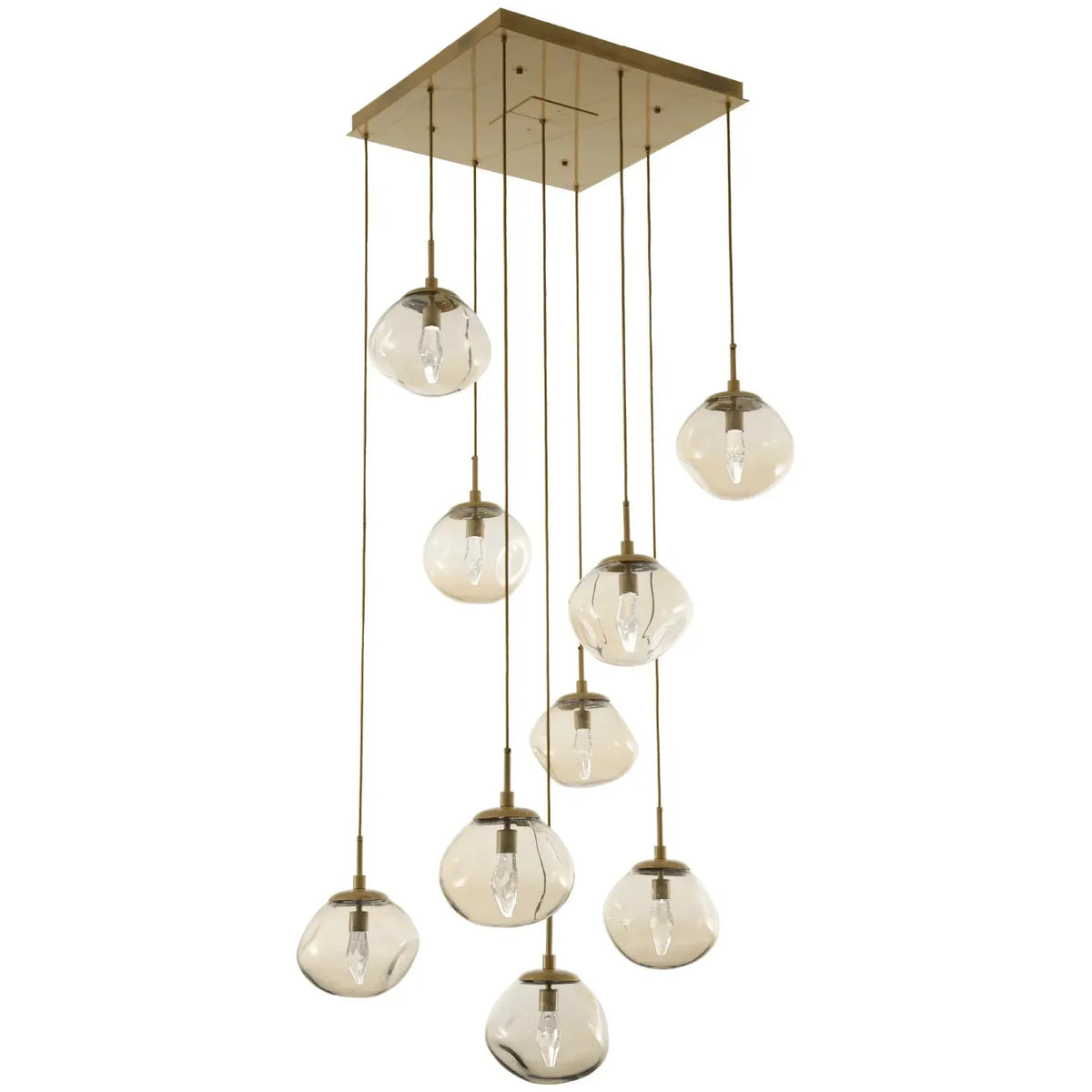 Hammerton Studio - Nebula Nova Square Multi-Port, 9-Light - CHB0068-09-GB-GA-C01-L1 | Montreal Lighting & Hardware