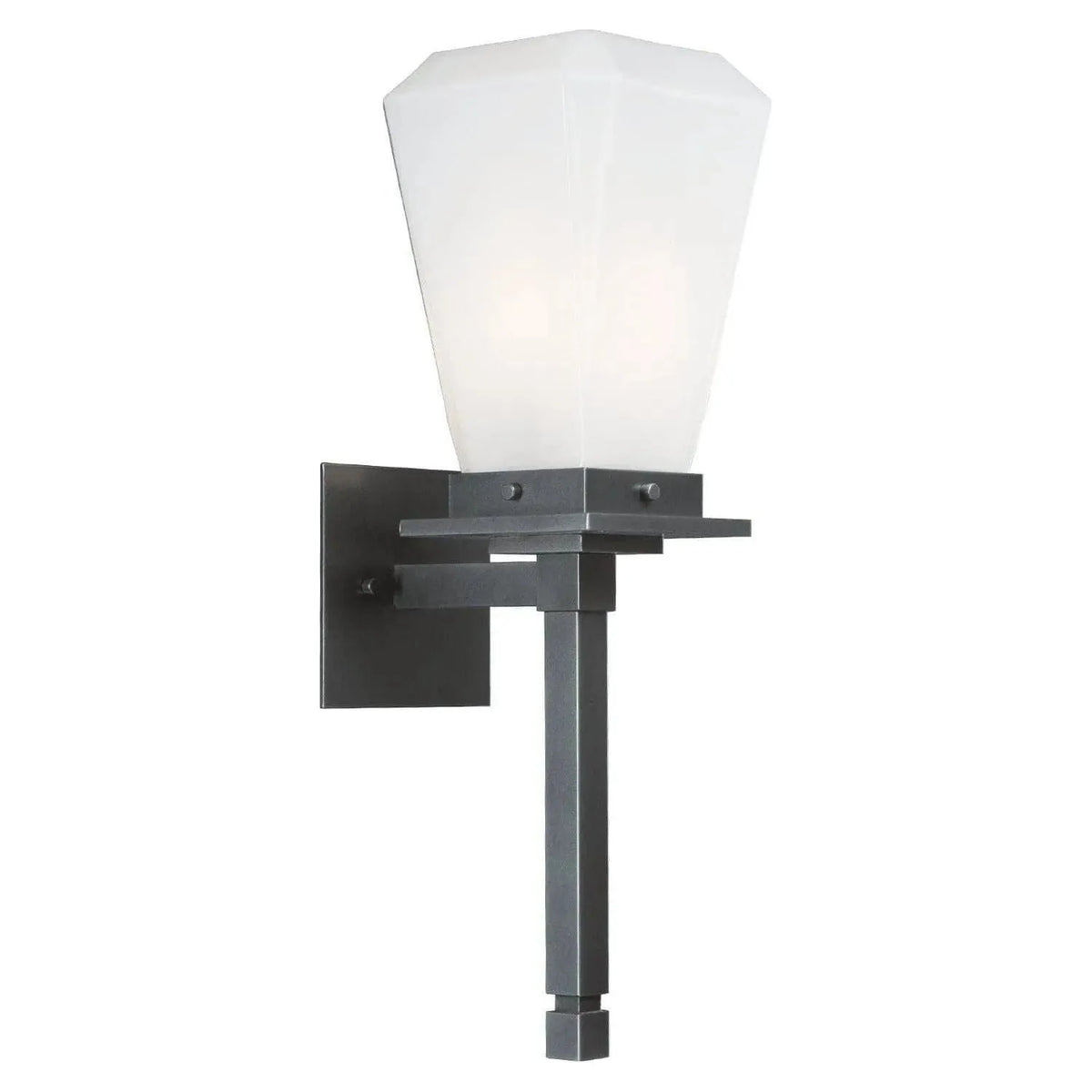Hammerton Studio - Outdoor Beacon Torch Sconce - ODB0043-0B-AG-C-E2 | Montreal Lighting & Hardware