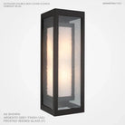 Hammerton Studio - Outdoor Double Box Cover Sconce with Glass - ODB0027-18-AG-F-L2 | Montreal Lighting & Hardware