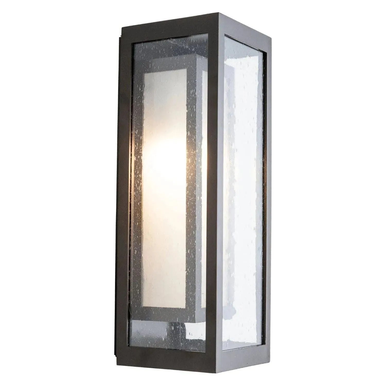Hammerton Studio - Outdoor Double Box Cover Sconce with Glass - ODB0027-18-AG-F-L2 | Montreal Lighting & Hardware