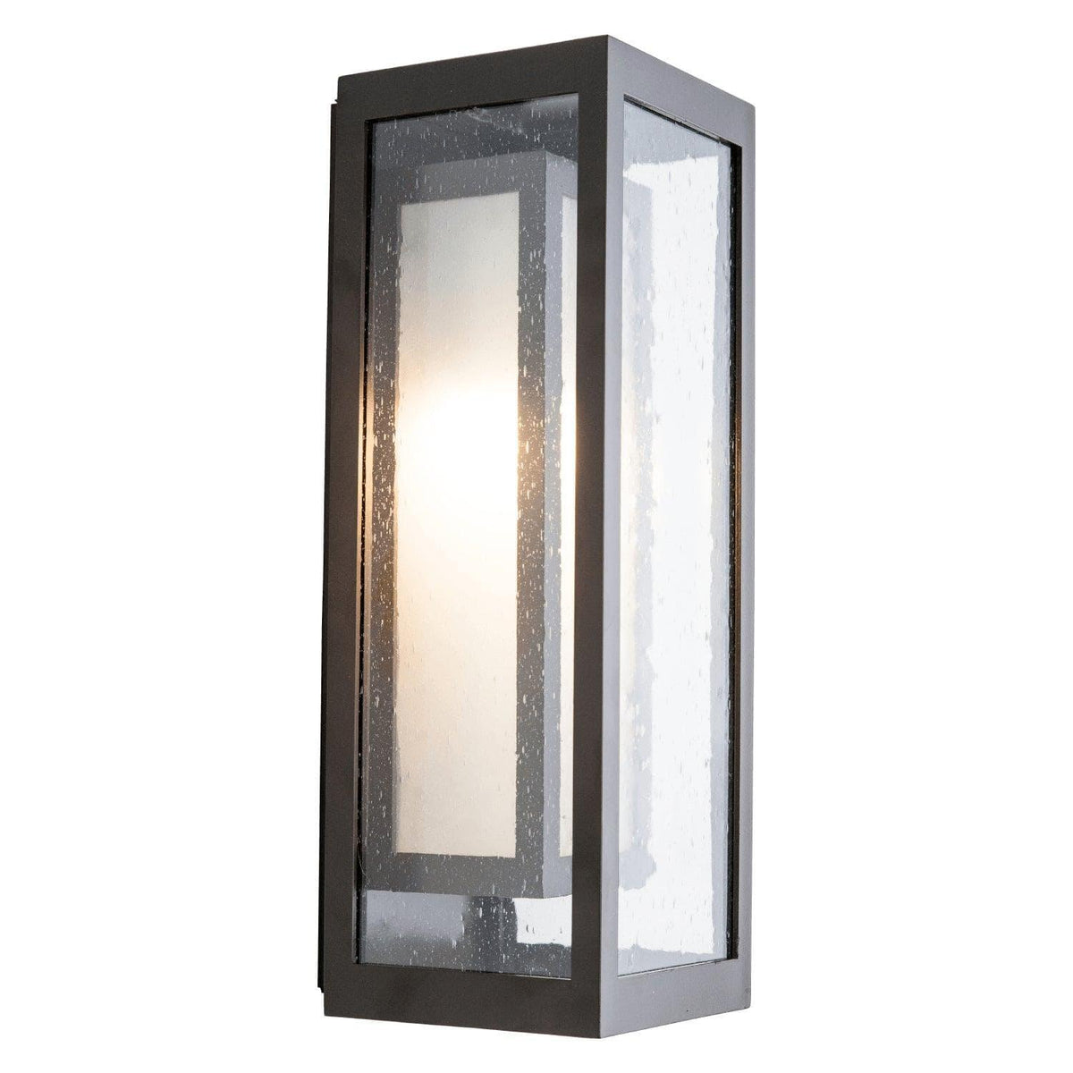 Hammerton Studio - Outdoor Double Box Cover Sconce with Glass - ODB0027-18-SB-F-L2 | Montreal Lighting & Hardware