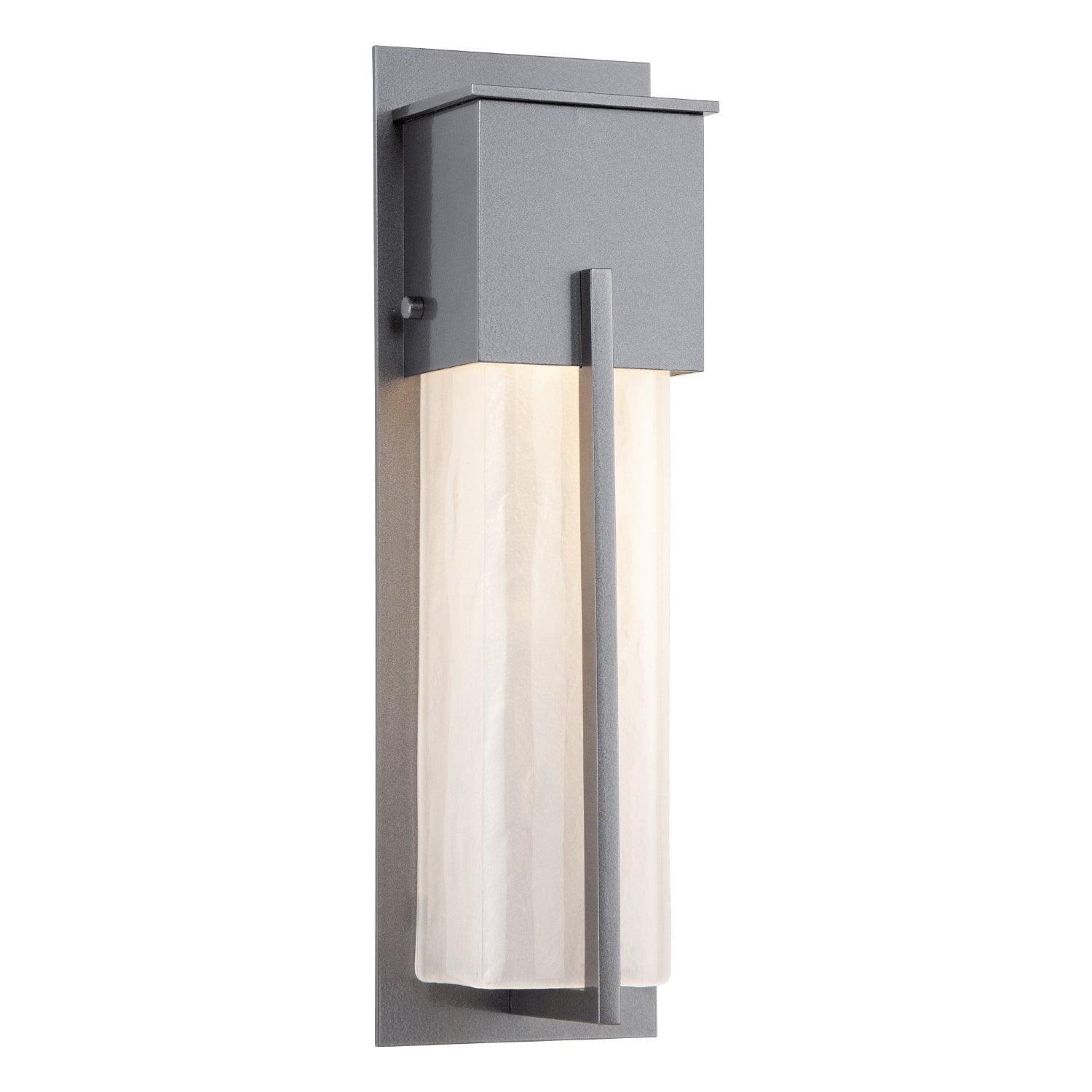 Hammerton Studio - Outdoor Short Square Cover Sconce with Metalwork - ODB0055-16-AG-FG-G1 | Montreal Lighting & Hardware