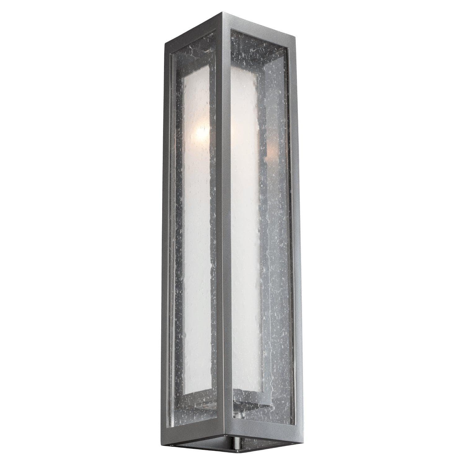 Hammerton Studio - Outdoor Tall Double Box Cover Sconce with Glass - ODB0027-26-AG-F-L2 | Montreal Lighting & Hardware