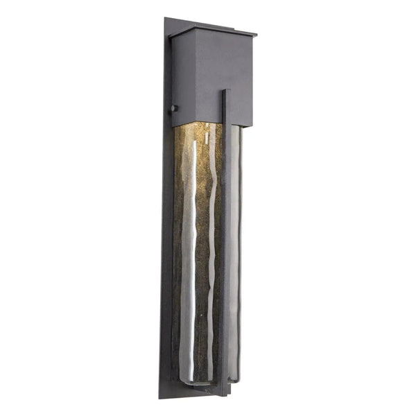 Outdoor Tall Square Cover Sconce with Metalwork
