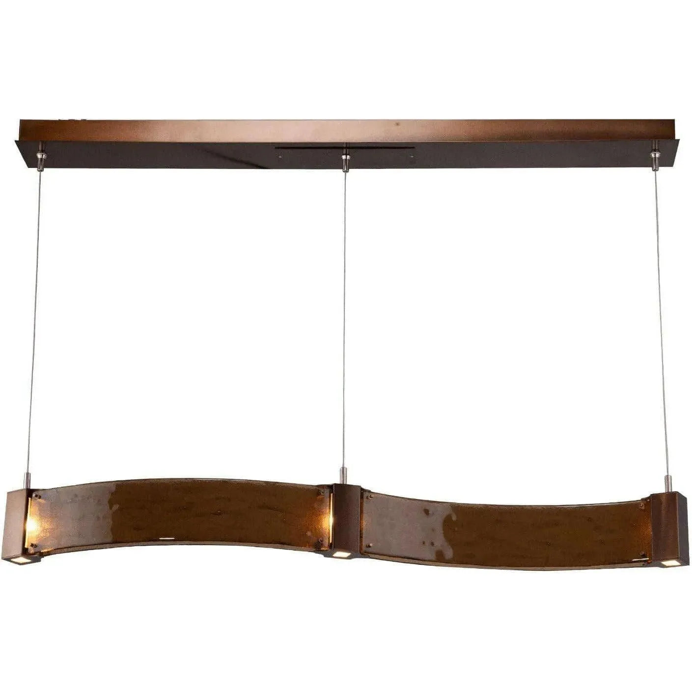 Hammerton Studio - Parallel Curved Linear Suspension, 7-Light - PLB0042-48-RB-BG-CA1-L1 | Montreal Lighting & Hardware