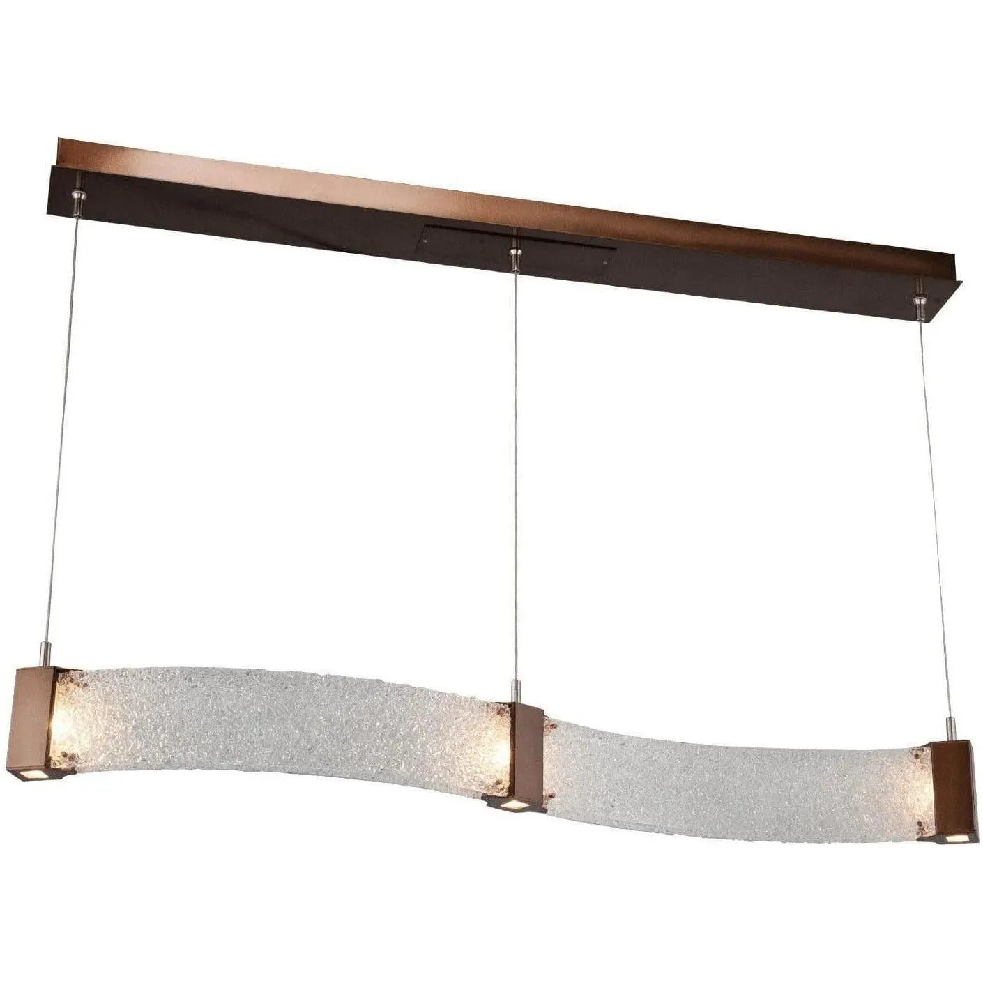 Hammerton Studio - Parallel Curved Linear Suspension, 7-Light - PLB0042-48-RB-CR-CA1-L1 | Montreal Lighting & Hardware