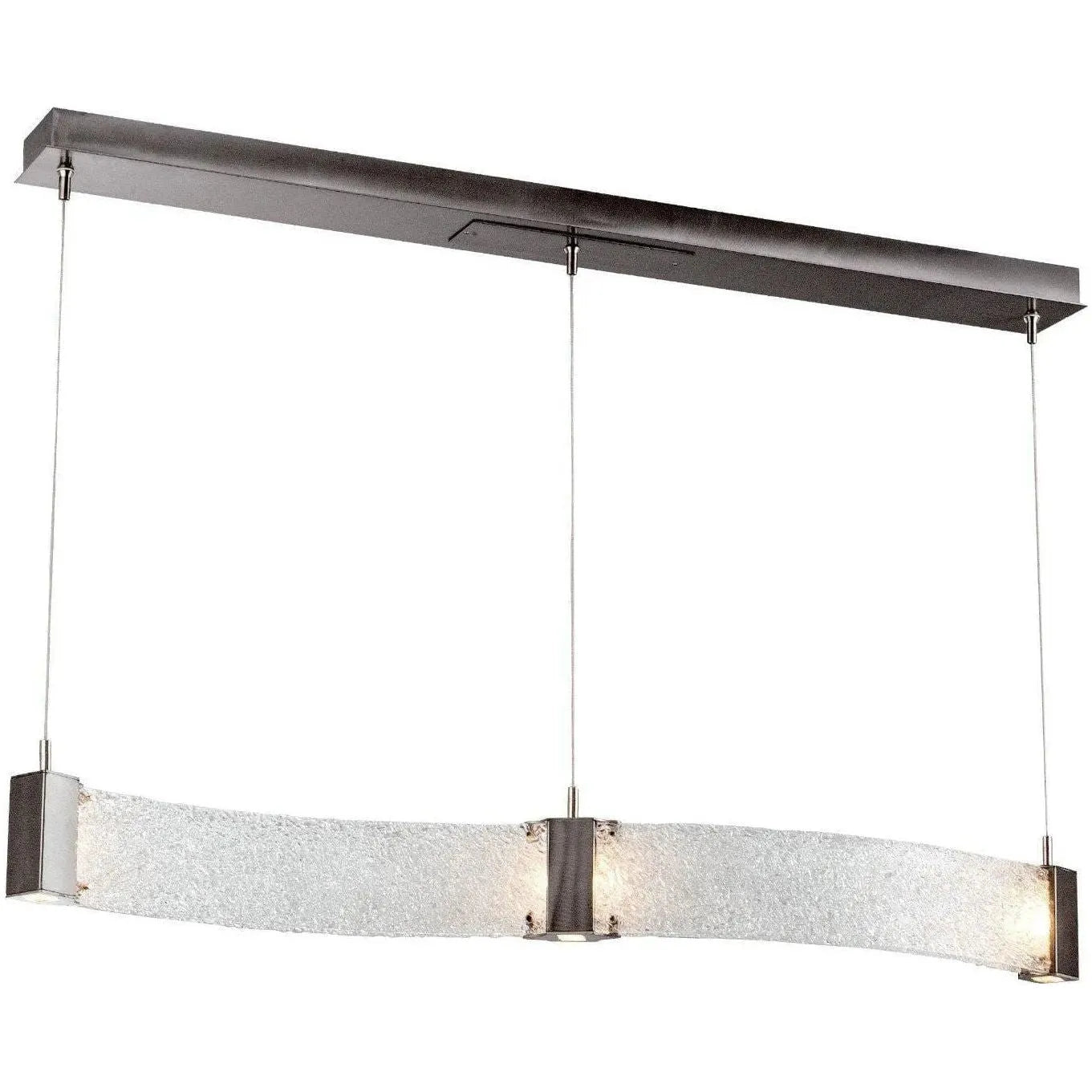 Hammerton Studio - Parallel Curved Linear Suspension, 7-Light - PLB0042-48-SN-CR-CA1-L1 | Montreal Lighting & Hardware
