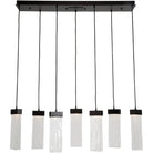Hammerton Studio - Parallel Glass Linear Multi-Port, 7-Light - PLB0042-07-MB-CG-C01-L1 | Montreal Lighting & Hardware