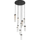 Hammerton Studio - Parallel Glass Round Multi-Port, 11-Light - CHB0042-11-MB-CG-C01-L1 | Montreal Lighting & Hardware