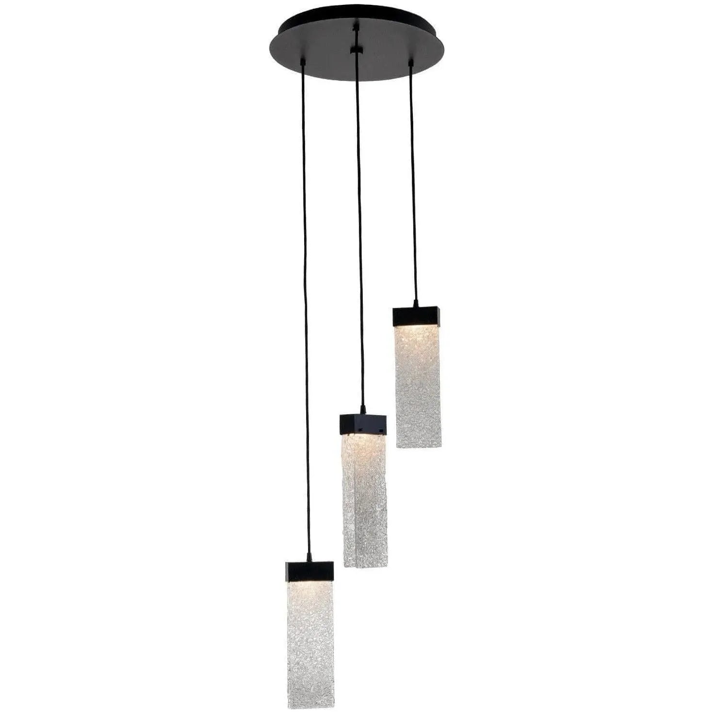 Hammerton Studio - Parallel Glass Round Multi-Port, 3-Light - CHB0042-03-MB-CR-C01-L1 | Montreal Lighting & Hardware