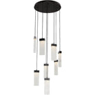 Hammerton Studio - Parallel Glass Round Multi-Port, 8-Light - CHB0042-08-MB-CR-C01-L1 | Montreal Lighting & Hardware
