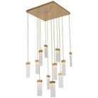 Hammerton Studio - Parallel Glass Square Multi-Port, 12-Light - CHB0042-12-GB-CR-C01-L1 | Montreal Lighting & Hardware