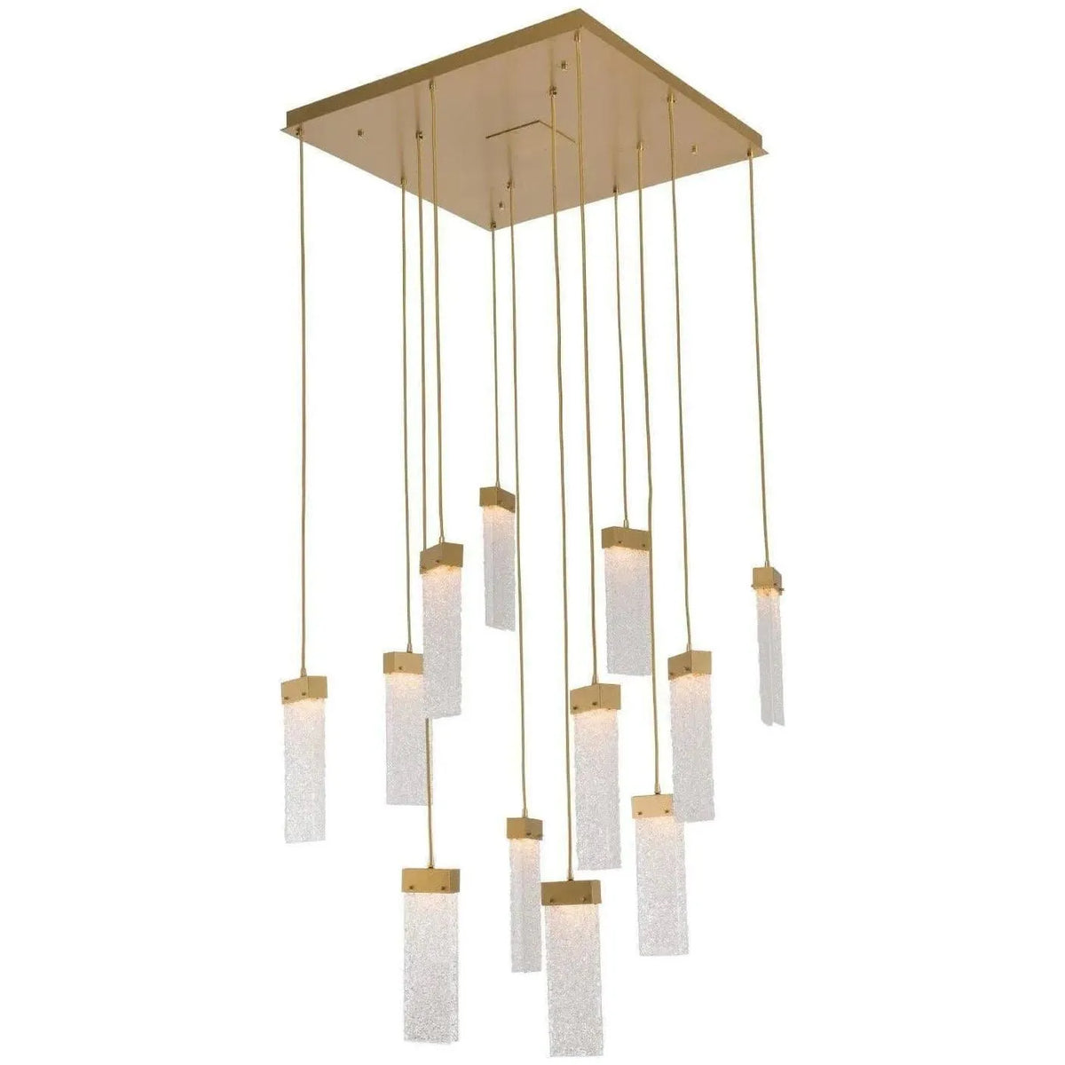 Hammerton Studio - Parallel Glass Square Multi-Port, 12-Light - CHB0042-12-GB-CR-C01-L1 | Montreal Lighting & Hardware