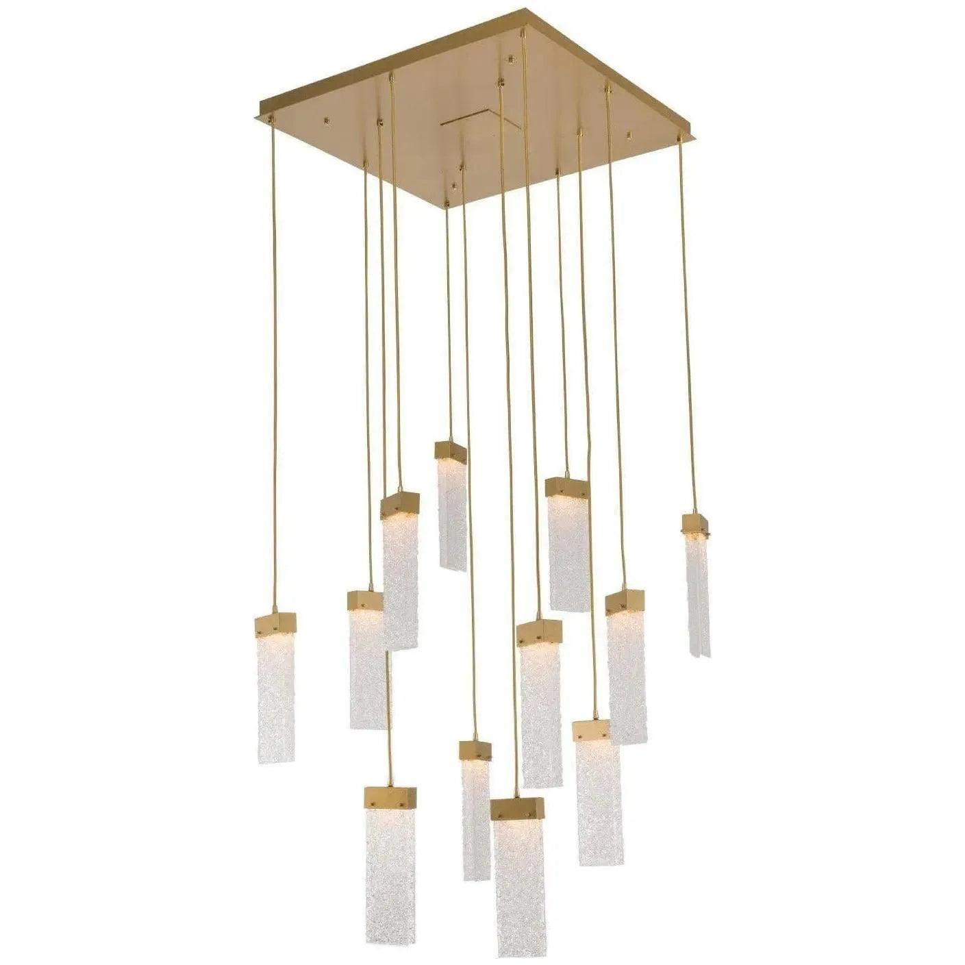 Hammerton Studio - Parallel Glass Square Multi-Port, 12-Light - CHB0042-12-GB-CR-C01-L1 | Montreal Lighting & Hardware