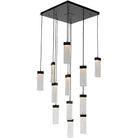 Hammerton Studio - Parallel Glass Square Multi-Port, 12-Light - CHB0042-12-MB-CG-C01-L1 | Montreal Lighting & Hardware