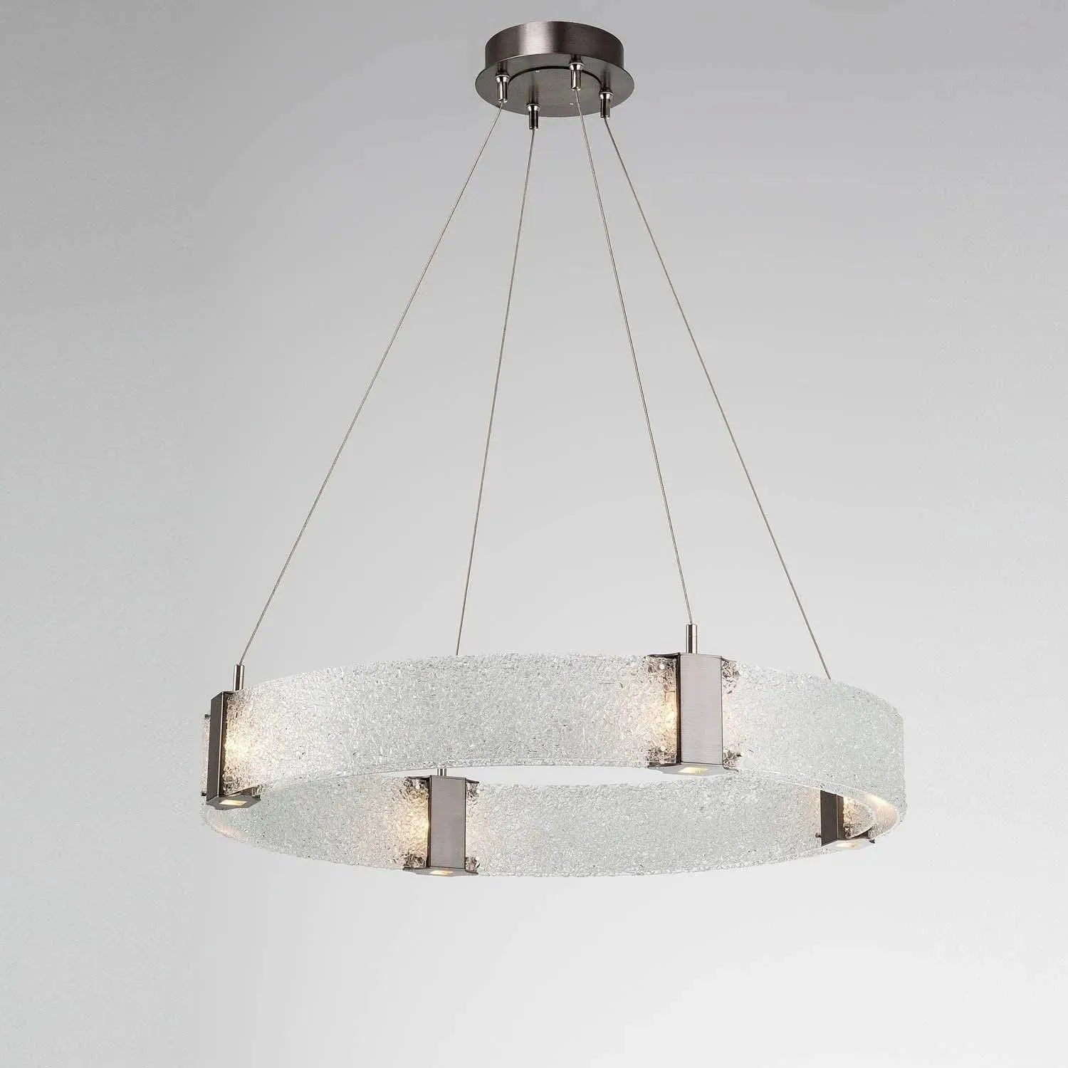 Hammerton Studio - Parallel Ring Chandelier, 33-Inch - CHB0042-33-SN-CR-CA1-L1 | Montreal Lighting & Hardware