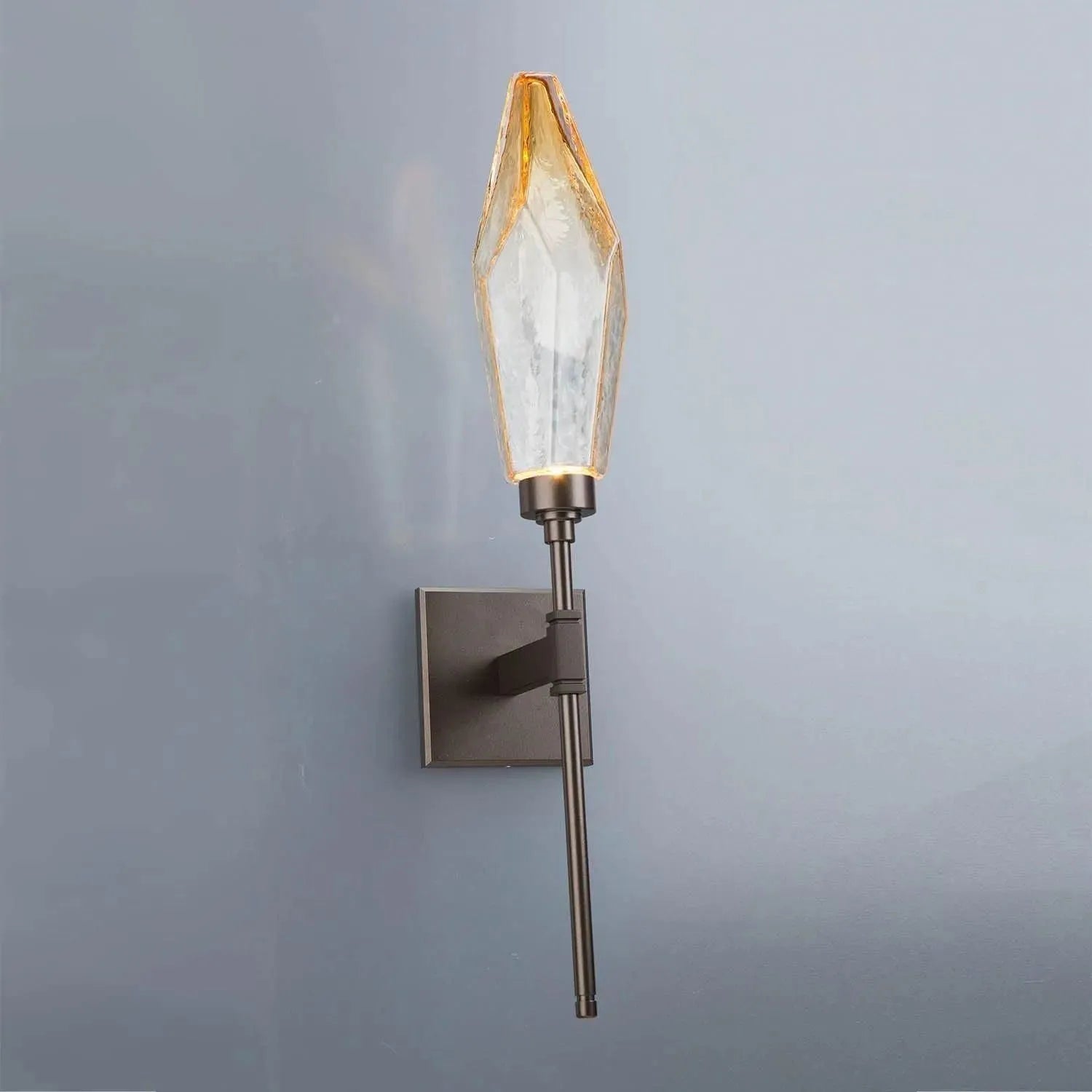 Hammerton Studio - Rock Crystal Indoor Belvedere Sconce - IDB0050-07-BS-CC-L1 | Montreal Lighting & Hardware