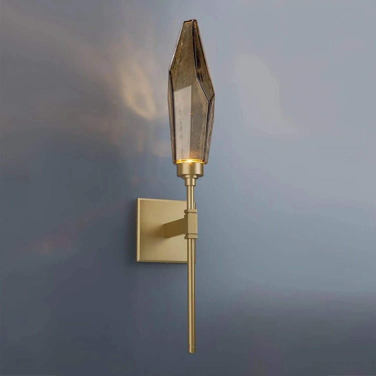 Hammerton Studio - Rock Crystal Indoor Belvedere Sconce - IDB0050-07-GB-CB-L1 | Montreal Lighting & Hardware