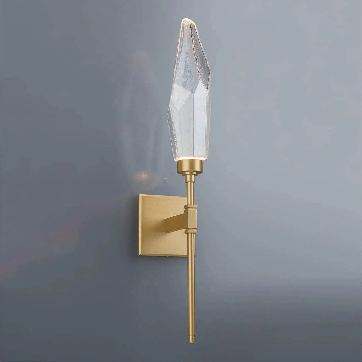 Hammerton Studio - Rock Crystal Indoor Belvedere Sconce - IDB0050-07-GB-CC-L1 | Montreal Lighting & Hardware