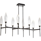 Hammerton Studio - Rock Crystal Linear Belvedere Suspension, 8-Light - PLB0050-48-MB-CC-001-L1 | Montreal Lighting & Hardware