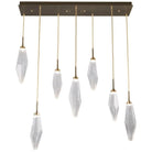 Hammerton Studio - Rock Crystal Linear Multi-Port, 7-Light - PLB0050-07-HB-CC-C01-L1 | Montreal Lighting & Hardware