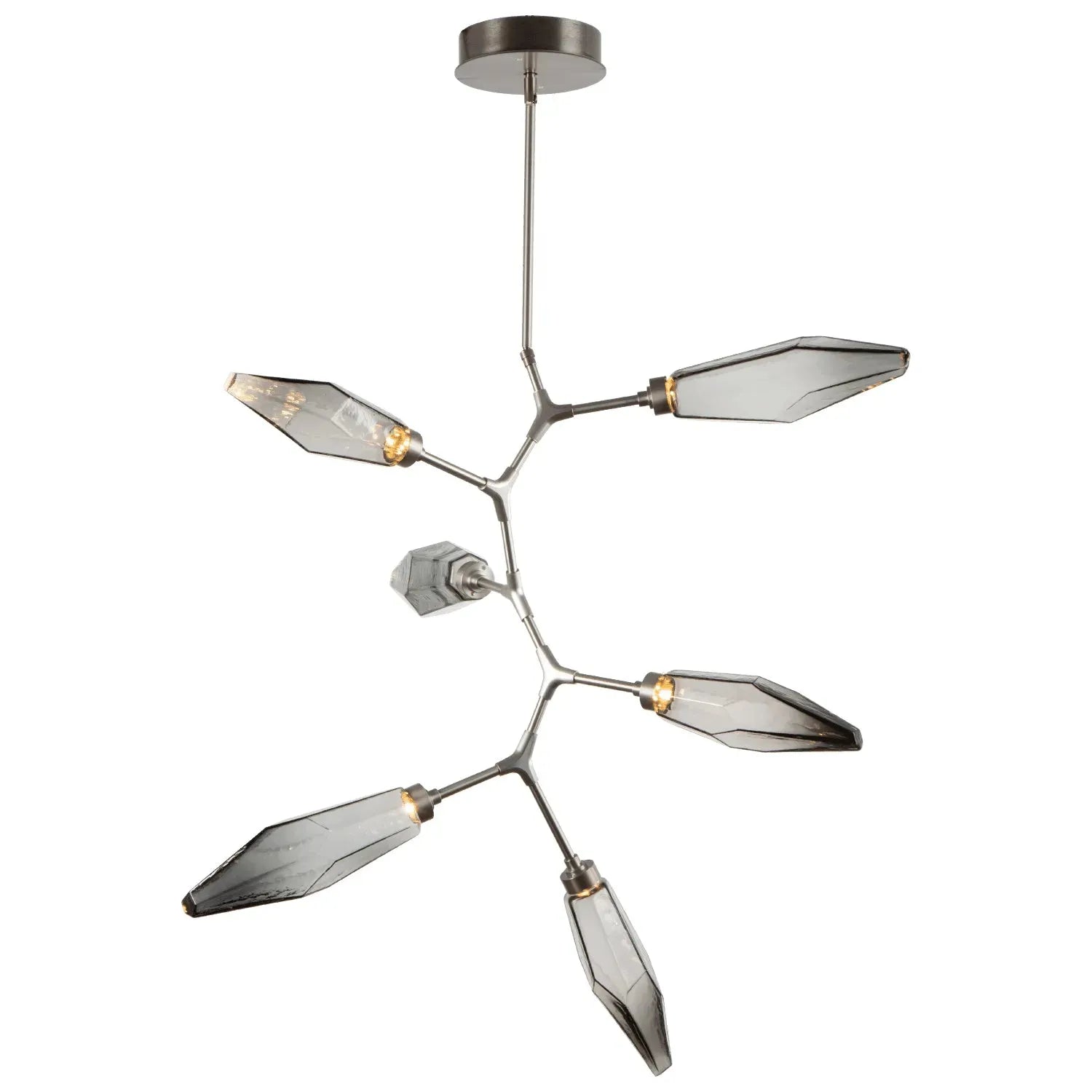 Hammerton Studio - Rock Crystal Modern Vine, 6 PC - CHB0050-VA-SN-CS-001-L1 | Montreal Lighting & Hardware