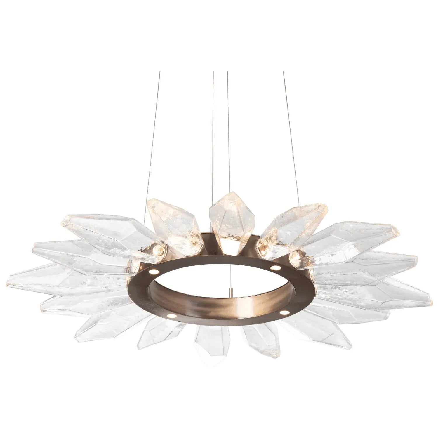 Hammerton Studio - Rock Crystal Radial Ring, 42-Inch - CHB0050-42-RB-CC-CA1-L1 | Montreal Lighting & Hardware