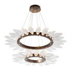 Hammerton Studio - Rock Crystal Radial Ring Two Tier, 56-Inch - CHB0050-2T-RB-CC-CA1-L1 | Montreal Lighting & Hardware