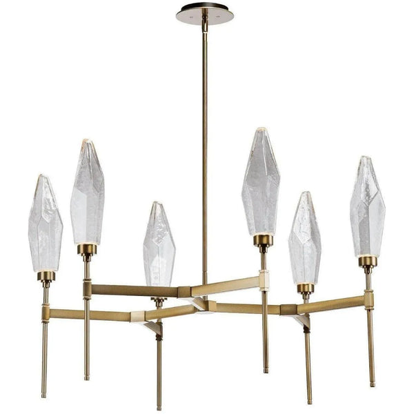 Belvédère rond en cristal de roche Suspendu, 37 pouces