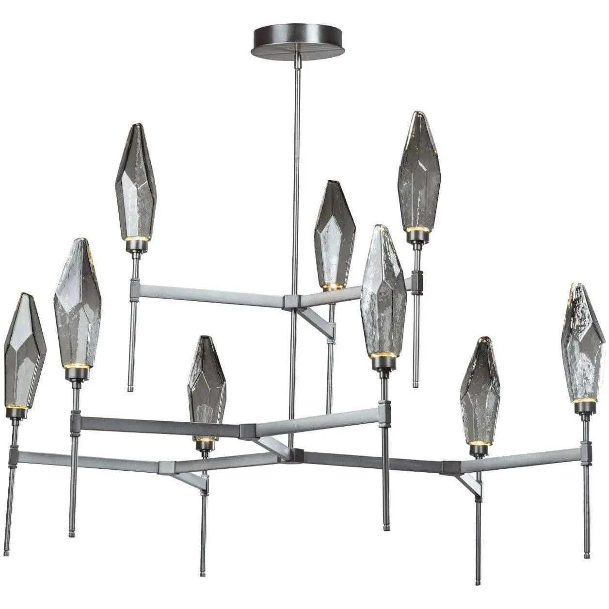 Hammerton Studio - Rock Crystal Round Belvedere Chandelier, 54-Inch - CHB0050-54-GM-CS-001-L1 | Montreal Lighting & Hardware