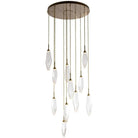 Hammerton Studio - Rock Crystal Round Multi-Port, 11-Light - CHB0050-11-HB-CC-C01-L1 | Montreal Lighting & Hardware