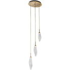 Hammerton Studio - Rock Crystal Round Multi-Port, 3-Light - CHB0050-03-HB-CC-C01-L1 | Montreal Lighting & Hardware