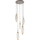 Hammerton Studio - Rock Crystal Round Multi-Port, 5-Light - CHB0050-05-BS-CA-C01-L1 | Montreal Lighting & Hardware