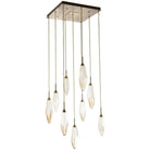 Hammerton Studio - Rock Crystal Square Multi-Port, 9-Light - CHB0050-09-HB-CA-C01-L1 | Montreal Lighting & Hardware