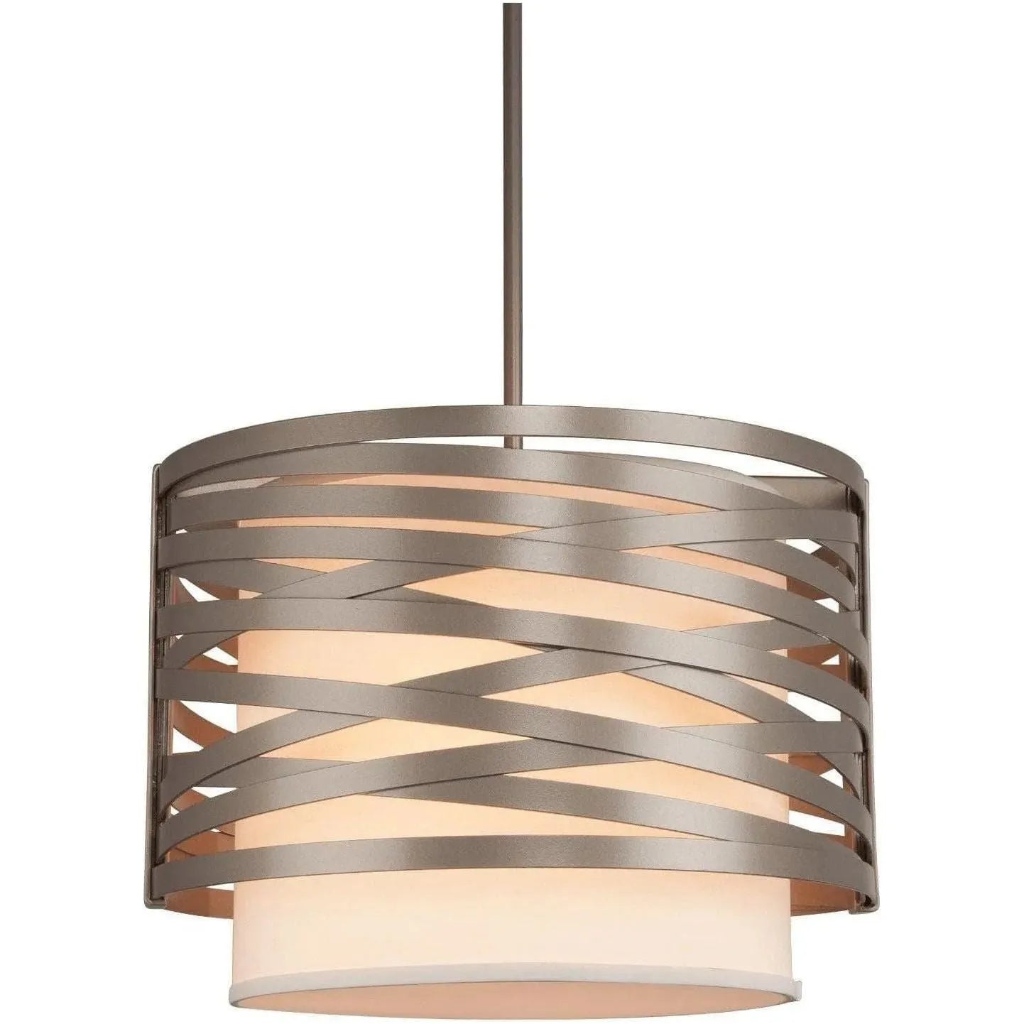 Hammerton Studio - Tempest Drum with Linen Shade, 18-Inch - CHB0013-18-BS-SH-001-E2 | Montreal Lighting & Hardware