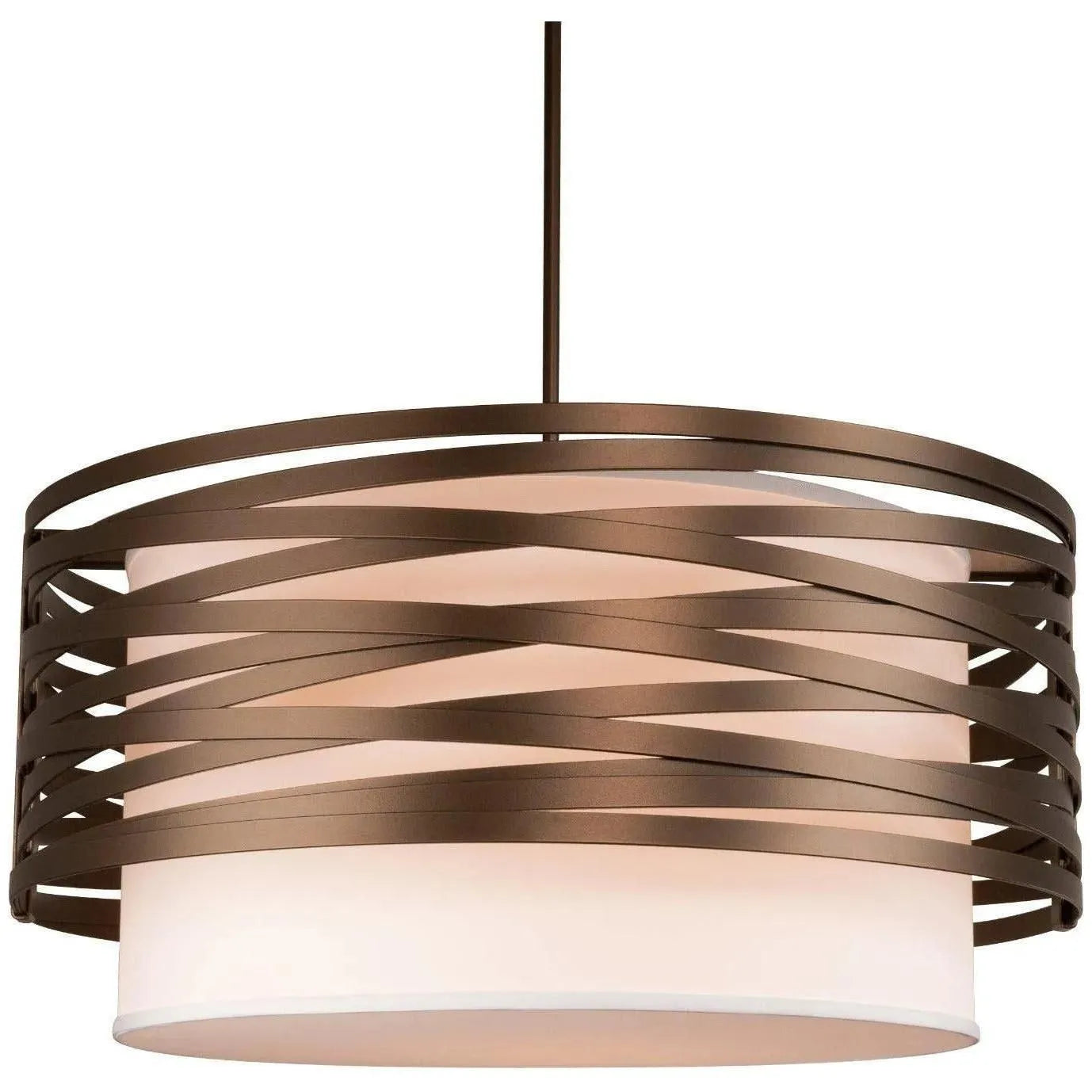 Hammerton Studio - Tempest Drum with Linen Shade, 30-Inch - CHB0013-30-FB-SH-001-E2 | Montreal Lighting & Hardware