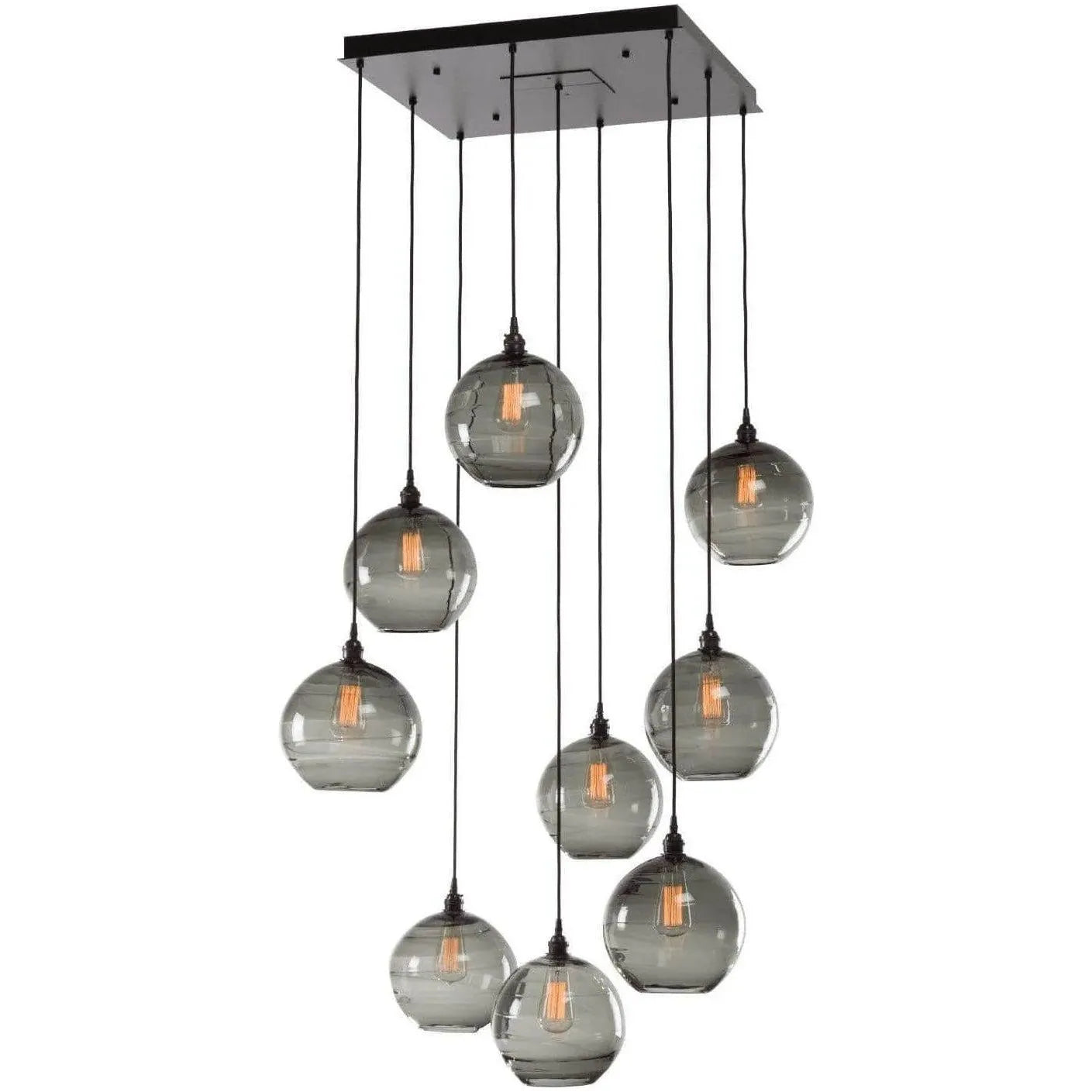 Hammerton Studio - Terra Square Multi-Port, 9-Light - CHB0047-09-MB-OS-C01-E2 | Montreal Lighting & Hardware