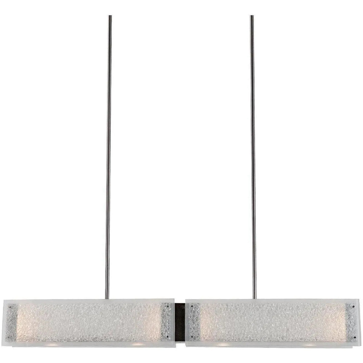 Hammerton Studio - Textured Glass LED Linear Suspension, 44-Inch - PLB0044-44-GM-FR-001-L1 | Montreal Lighting & Hardware