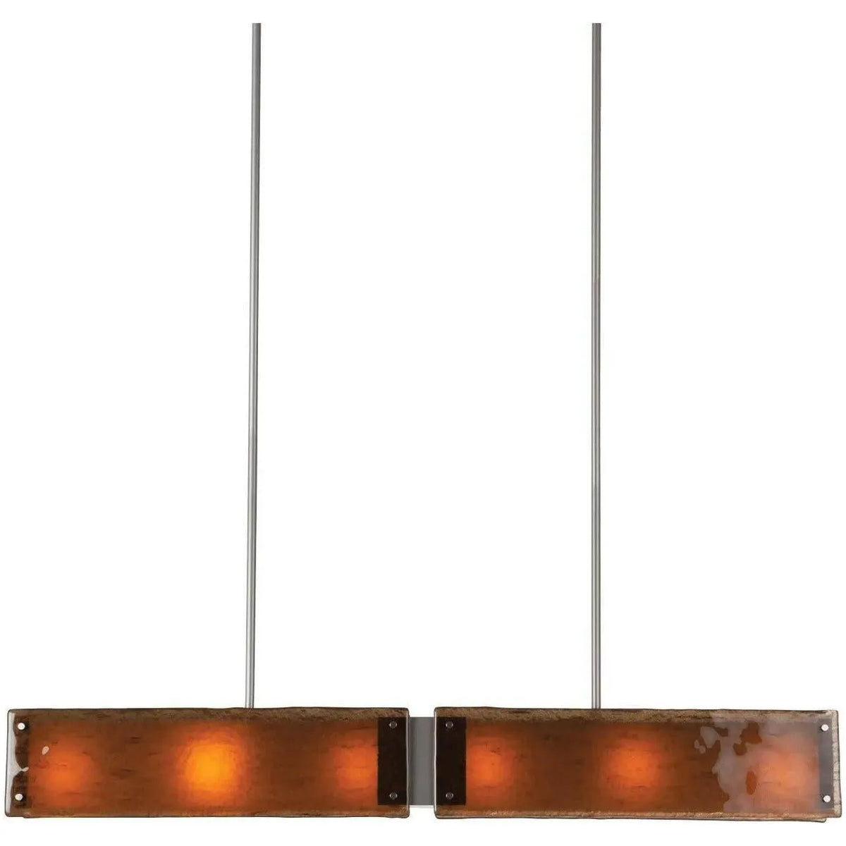 Hammerton Studio - Textured Glass Linear Suspension, 44-Inch - PLB0044-44-BS-BG-001-E2 | Montreal Lighting & Hardware