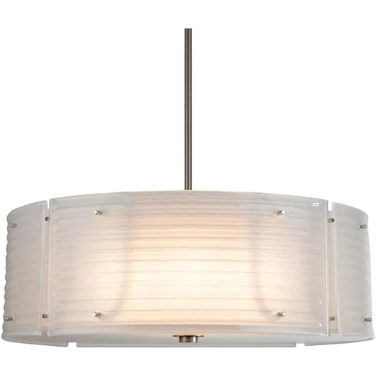 Hammerton Studio - Textured Glass Round Chandelier, 24-Inch - CHB0044-24-BS-FS-001-E2 | Montreal Lighting & Hardware