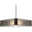 Hammerton Studio - Textured Glass Square Chandelier, 24-Inch - CHB0044-23-FB-SG-001-E2 | Montreal Lighting & Hardware