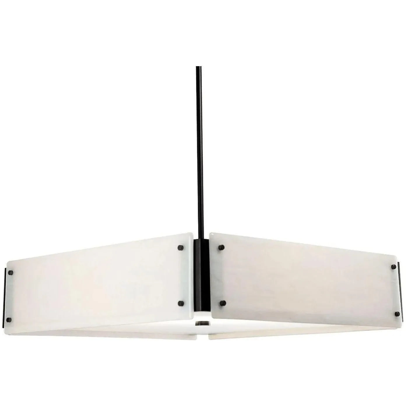 Hammerton Studio - Textured Glass Square Chandelier, 24-Inch - CHB0044-23-FB-SG-001-E2 | Montreal Lighting & Hardware