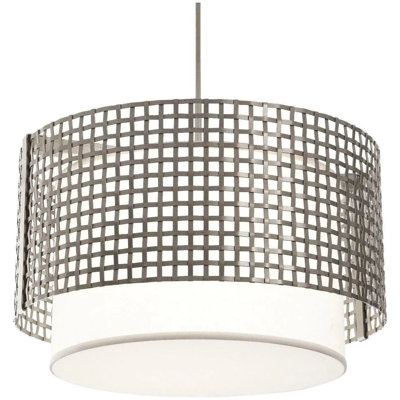 Hammerton Studio - Tweed Drum with Linen Shade, 24-Inch - CHB0037-24-BS-SH-001-E2 | Montreal Lighting & Hardware