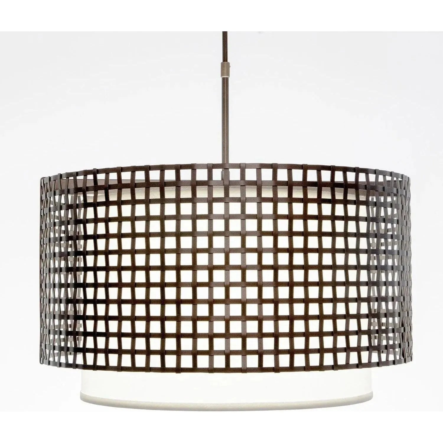 Hammerton Studio - Tweed Drum with Linen Shade, 24-Inch - CHB0037-24-FB-SH-001-E2 | Montreal Lighting & Hardware