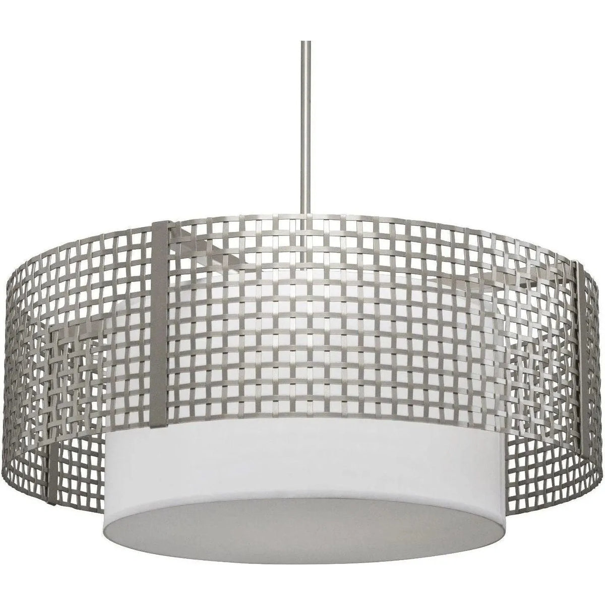 Hammerton Studio - Tweed Drum with Linen Shade, 36-Inch - CHB0037-36-BS-SH-001-E2 | Montreal Lighting & Hardware